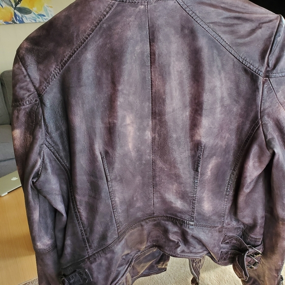 Genuine leather jacket Sz 10 - Picture 5 of 6